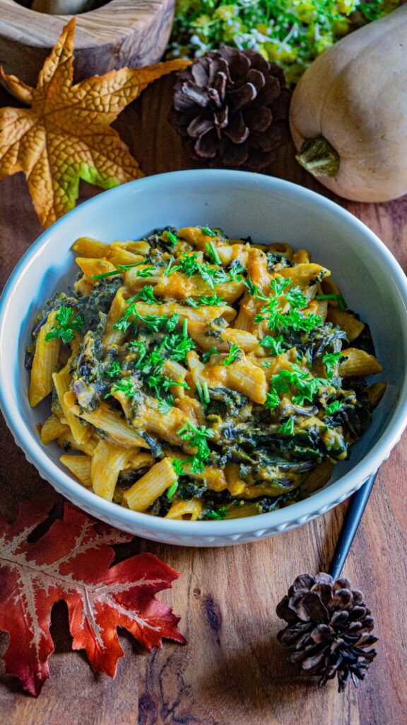 Creamy butternut squash pasta