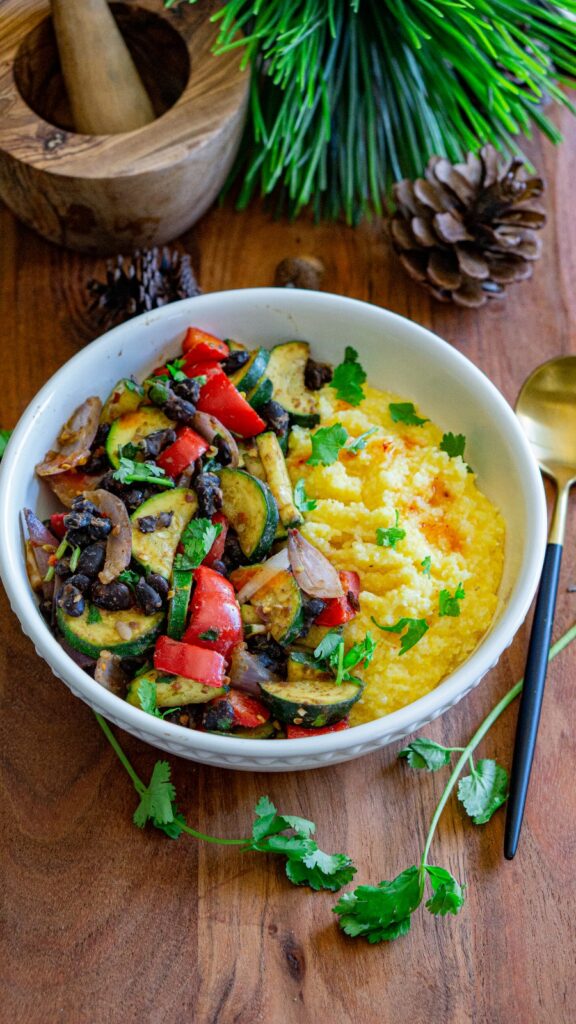 Corn Grits with Veggies