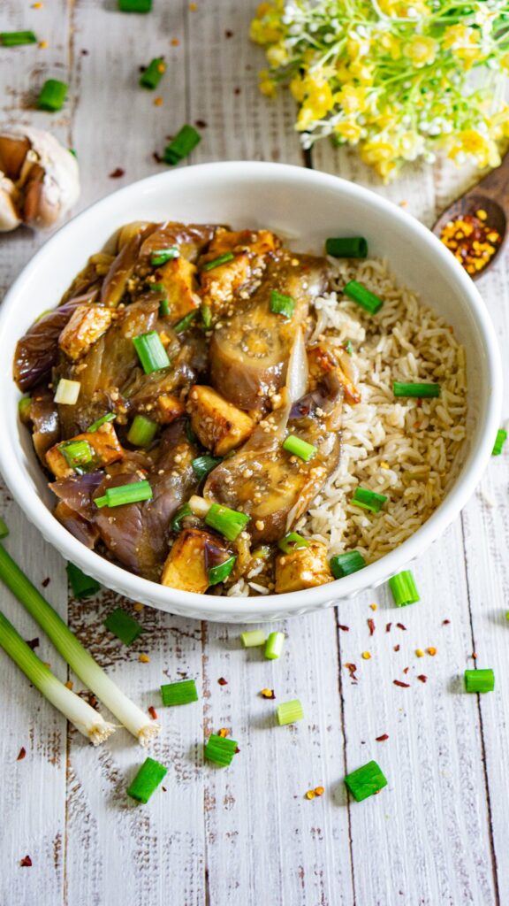 Asian style Eggplant with Tofu