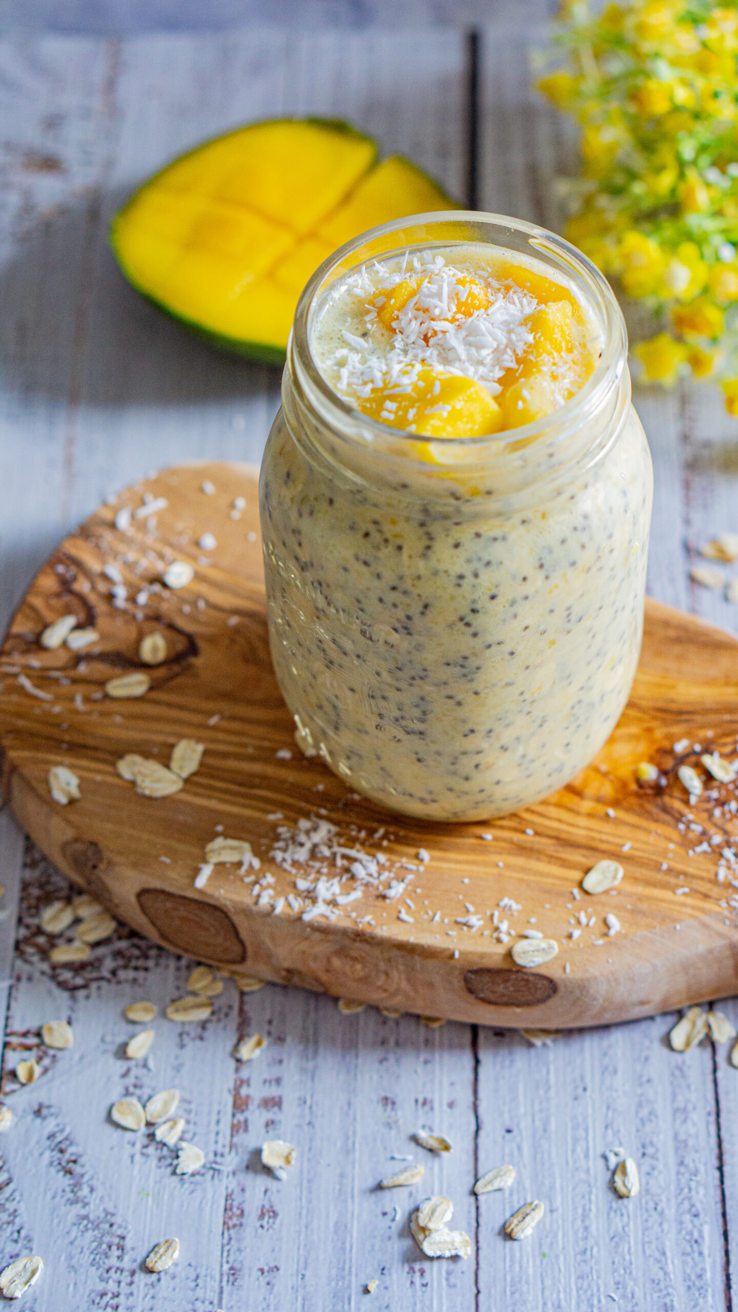 Overnight Mango & Coconut Oats (GF)