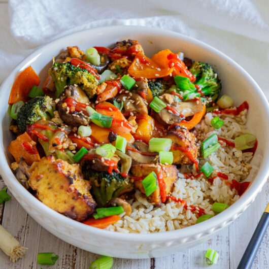 Miso Ginger Tofu Stir Fry in 20 mins