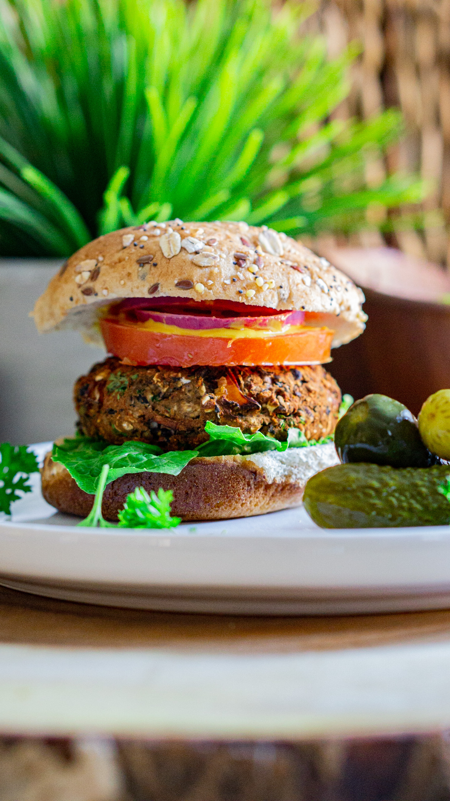 black bean burger
