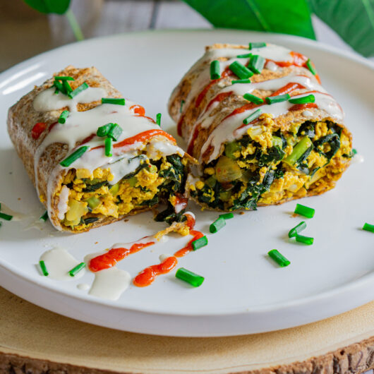 Scrambled Tofu Burrito