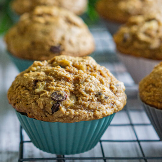 Healthy Chocolate Banana Muffins