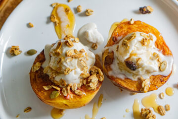 peach dessert