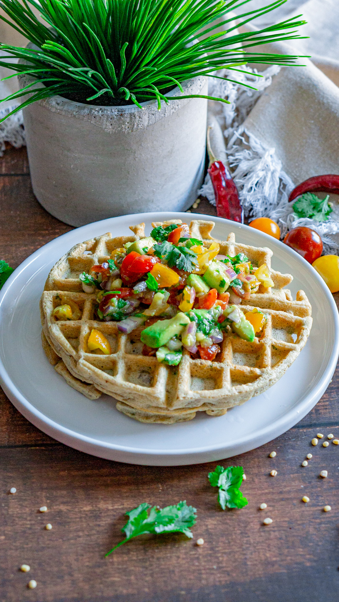 Lentil waffles