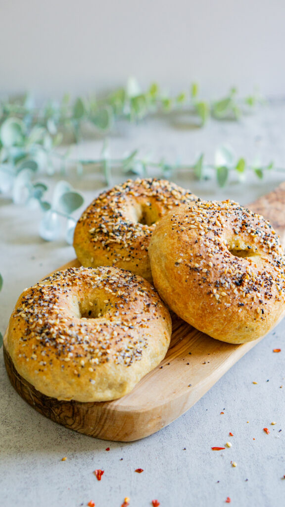 High Protein Bagels with Protein Powder