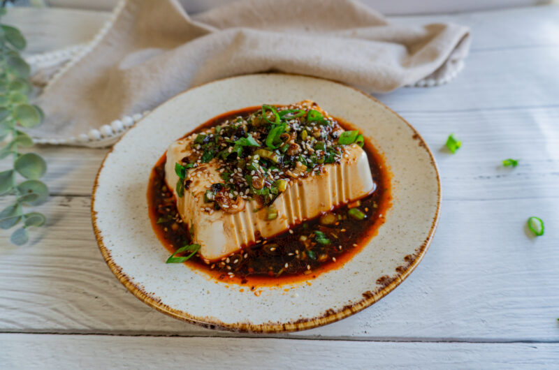 Simple Silken Tofu with Chili Crisp Sauce